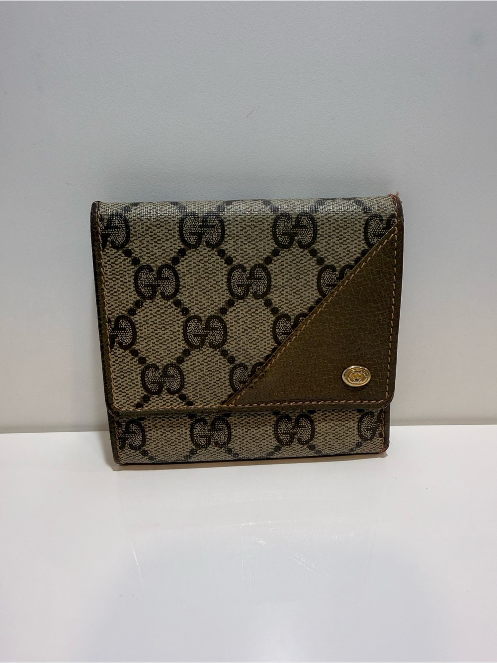 Gucci Brown GG Canvas Compact Wallet